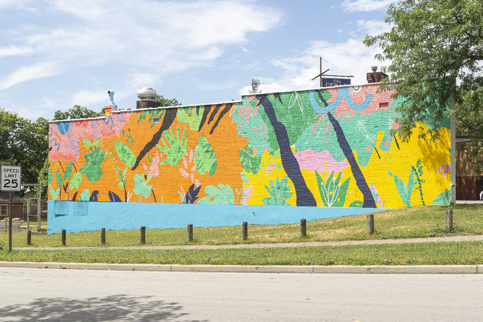 Colorful Mural on a clear sunny day